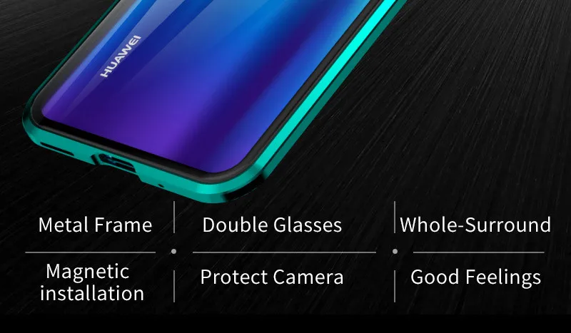 Nova 5i чехол для huawei Nova 5 Pro чехол с магнитным металлическим стеклом Nova 4 задняя крышка прозрачный Nova 5 чехол для huawei Nova 5i Funda