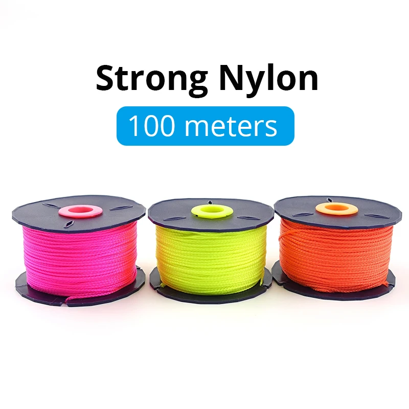 Nylon Rope 100m Braided Nylon Mason Line Builders Line Chalk rope Abrasion Rot Mildew Resistant Masonry DIY Home Decor Crafting Gardening