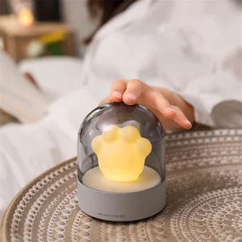 

Cat Claw LED Night Light Music Box Touch Lamp Children Sleeping Lamparas Cartoon Cute Christmas Gift Kid Home Room Decor Xmas