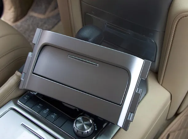 Для-19 Land Cruiser LC200 инструмент Панель ящик для хранения на центральную панель управления Серебристые зеркальные линзы