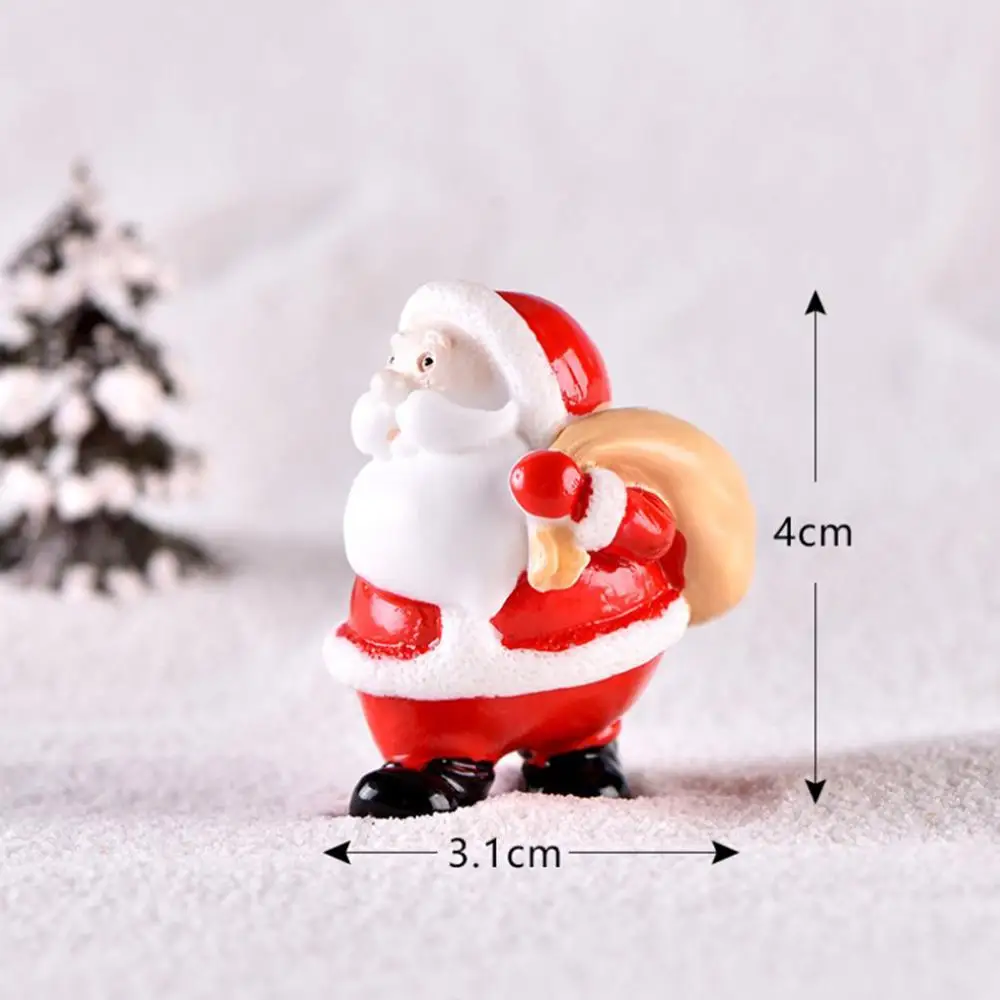 Santa 01 Мини Рождественская елка Санта Клаус Олень снеговик украшения смолы фигурки ремесла для дома Фея Сад украшения Аксессуары - Цвет: Santa 01
