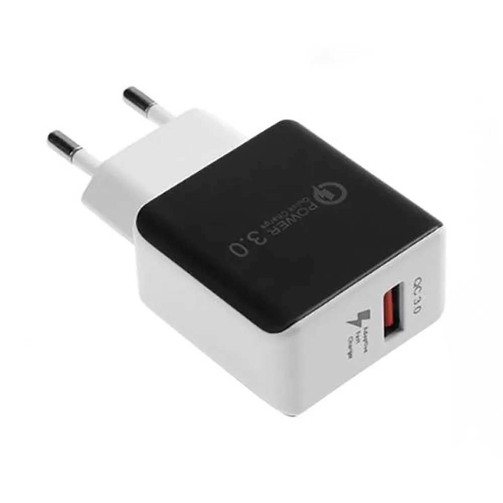 QC3.0 зарядное устройство с быстрой зарядкой, USB 5V 3.1A дорожный настенный адаптер EU Plug Совместимость с большинством usb-устройств карман sizeeasy, чтобы взять куда угодно 1010