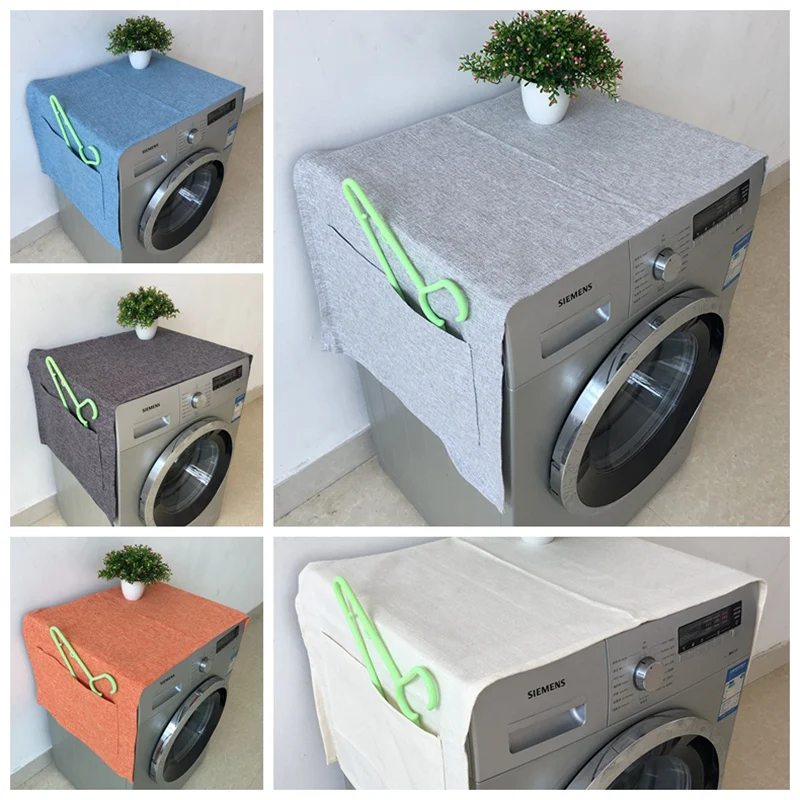 Waterproof Washing Machine Cover Cubre Lavadora Dustproof Refrigerator Dust  Covers Microwave Cover Side Pocket Furniture Cloth - AliExpress