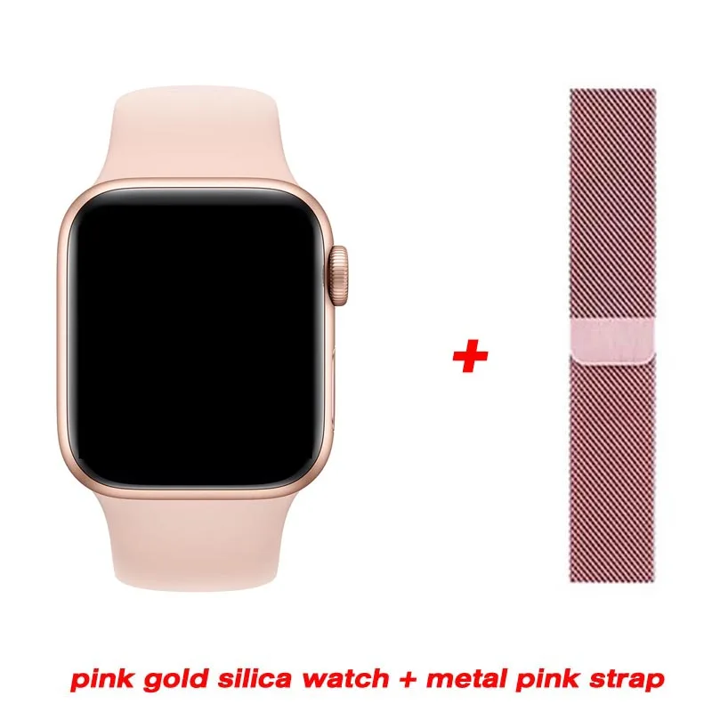 pink add pink Greentiger IWO 12 Bluetooth Смарт часы сердечный ритм ЭКГ+ PPG 30 граней 40 мм 44 мм Беспроводная зарядка 1:1 серия 5 часы 5 Функция MP3 - Цвет: pink add pink
