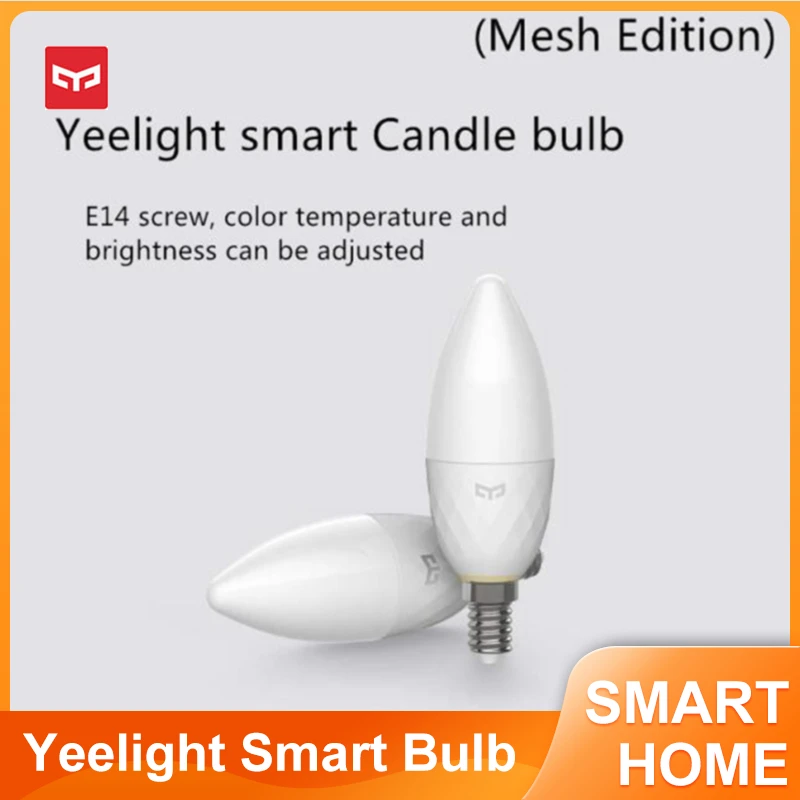 Yeelight YLDP09YL сетчатая версия E14 3 5 Вт умная Светодиодная лампа-свеча AC в для