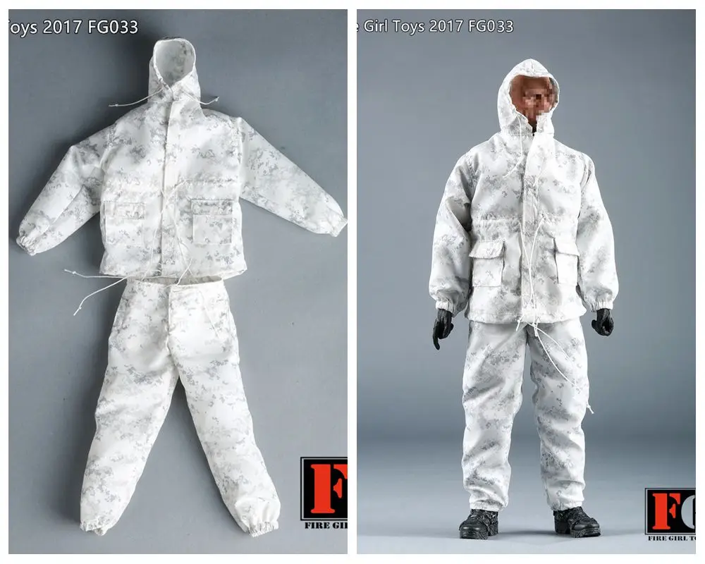 

1/6 Scale Fire Girl Toys FG033 Seal Snow Digital Camouflage Combat Suit Set For Collection