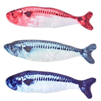 

Catnip Toys for Cats Fish Toys Simulation Plush Fish Shape Toy Doll Interactive Pets Pillow Chew Bite Kick for Cat#