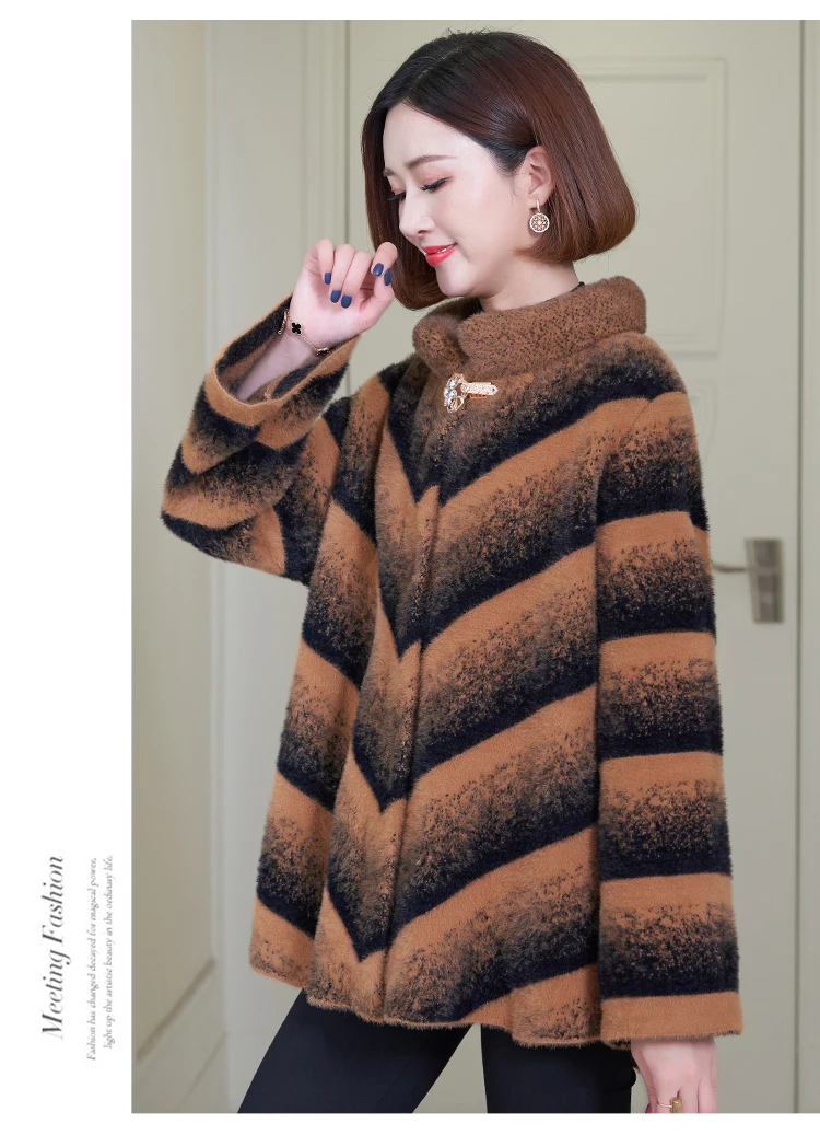TESSCARA Women Winter Elegant Faux Fur Cloak Jacket Coat Female Basic Jackets High Quality Outerwear& Coats Plus Size M-4XL
