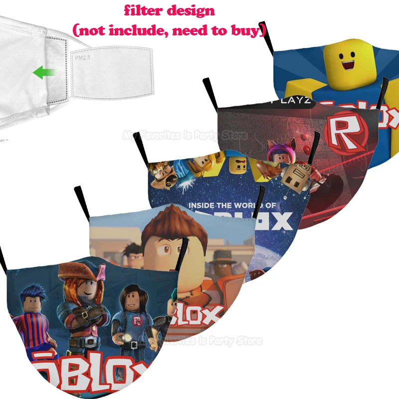 Маска для взрослых и детей Robloxs рта маски Pm2.5 фильтры маска мужчин женщин против