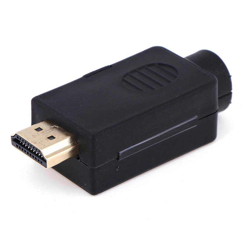 2,54 мм HDMI штекер 19P пробой терминалы Solderless разъем с черной крышкой 20-26AWG