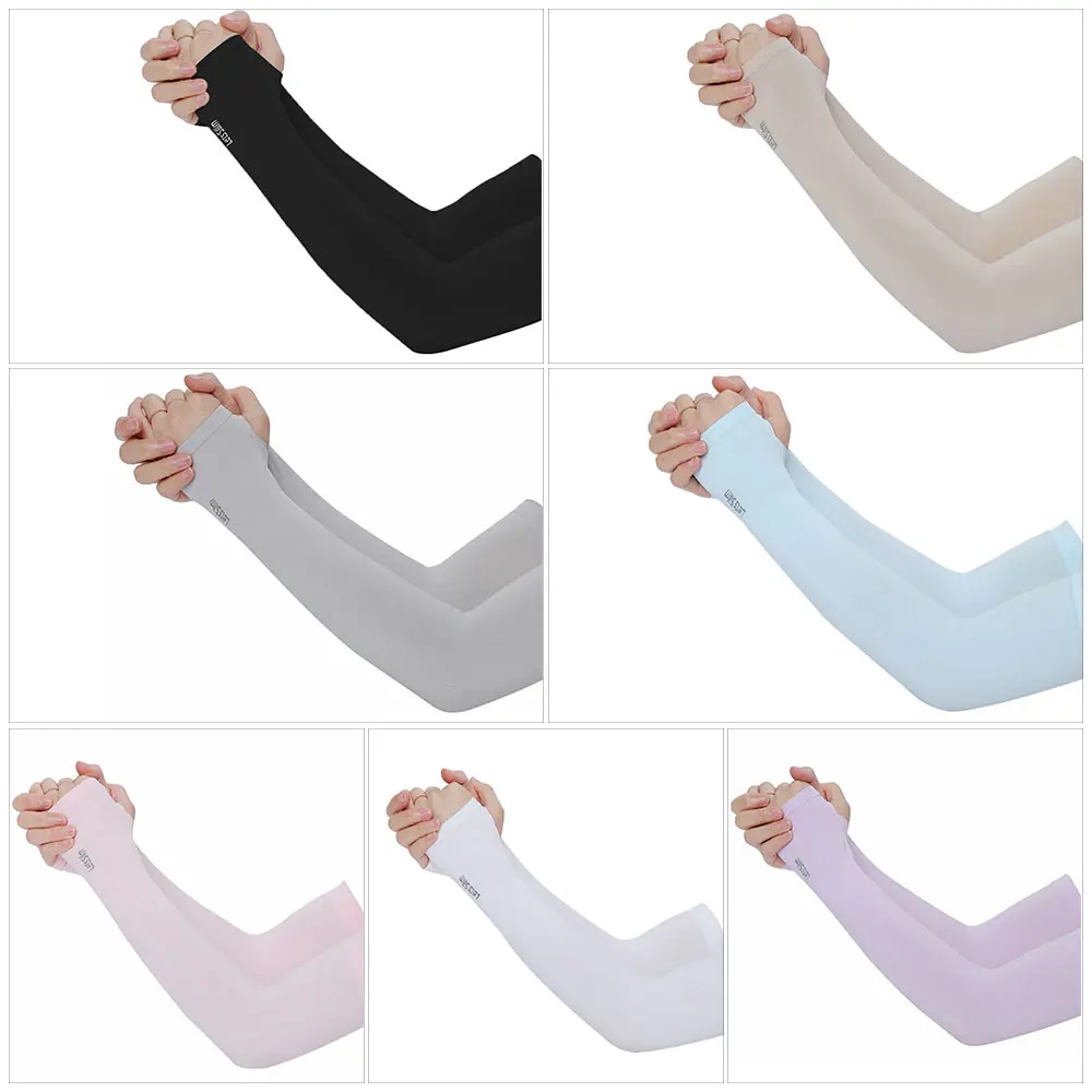 1Pair Arm Sleeves Sun UV Protection Hand Cover Stretchy Sports Sleeve Summer Cooling Running Fishing Cycling Outdoor Sportswear sun protection arm sleeves arm sleeves cooling arm sleeves