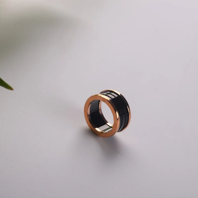 Болгарское модное Гламурное кольцо из нержавеющей стали, мужское кольцо женское кольцо набор керамическое кольцо ювелирное изделие подарок с логотипом