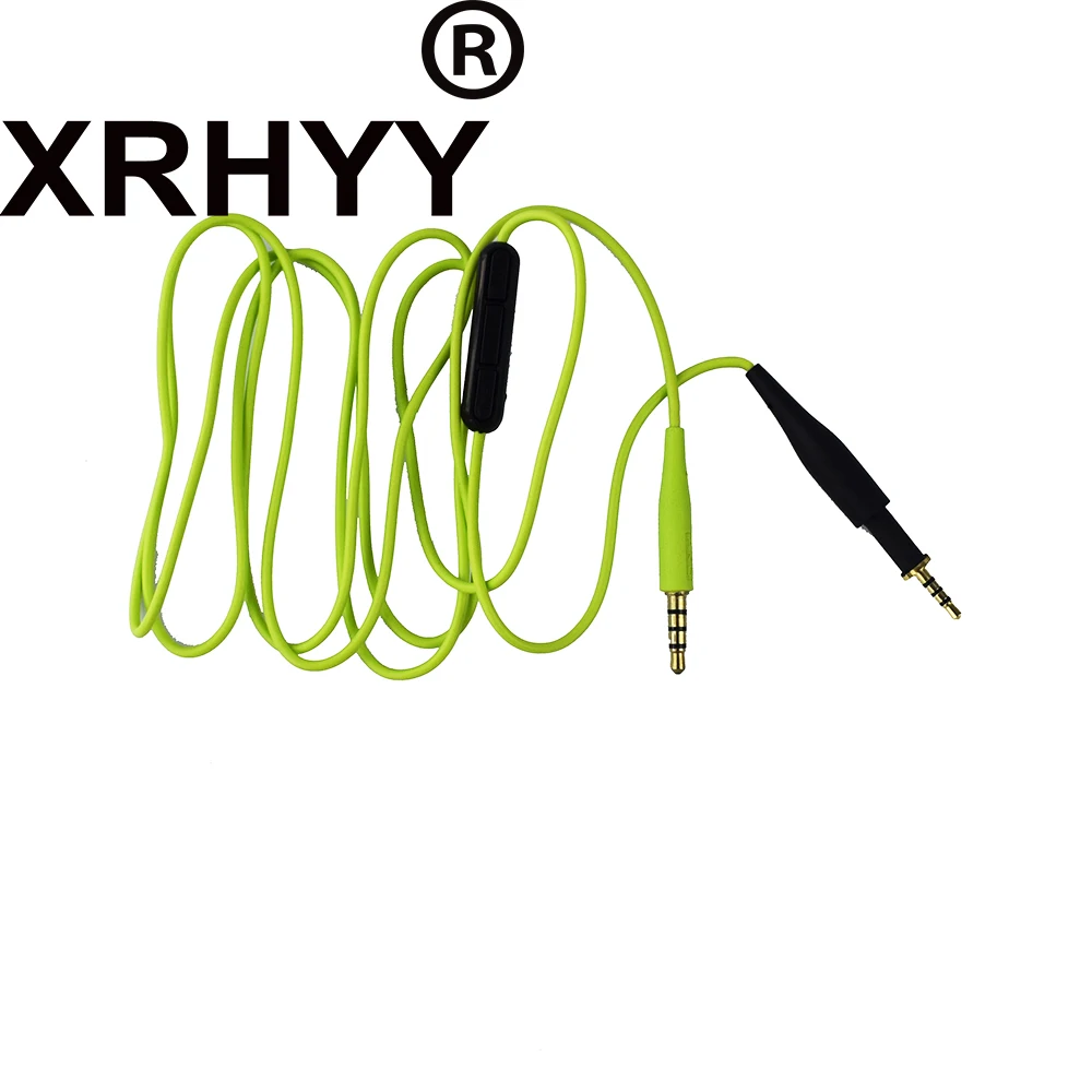 XRHYY зеленый сменный кабель аудио шнур с микрофоном и объемом для AKG K430 K450 K451 K452 Q460 K480 K490 K495 наушники