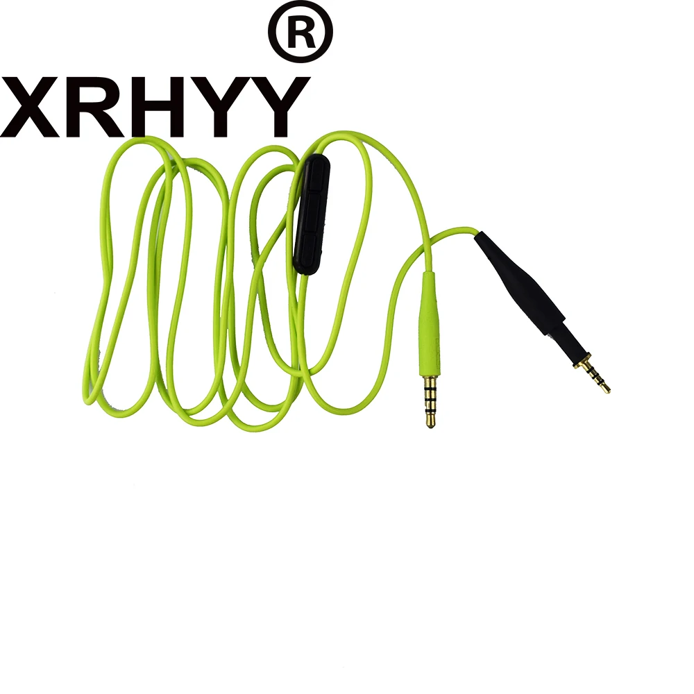 Зеленый сменный кабель XRHYY аудиошнур с микрофоном и Volum для наушников AKG K430 K450 K451