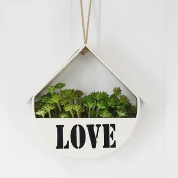 

Creative Hanging Iron Metal Vase Holder Artificial Plant Set Home Garden Decoration House Plants Bonsai