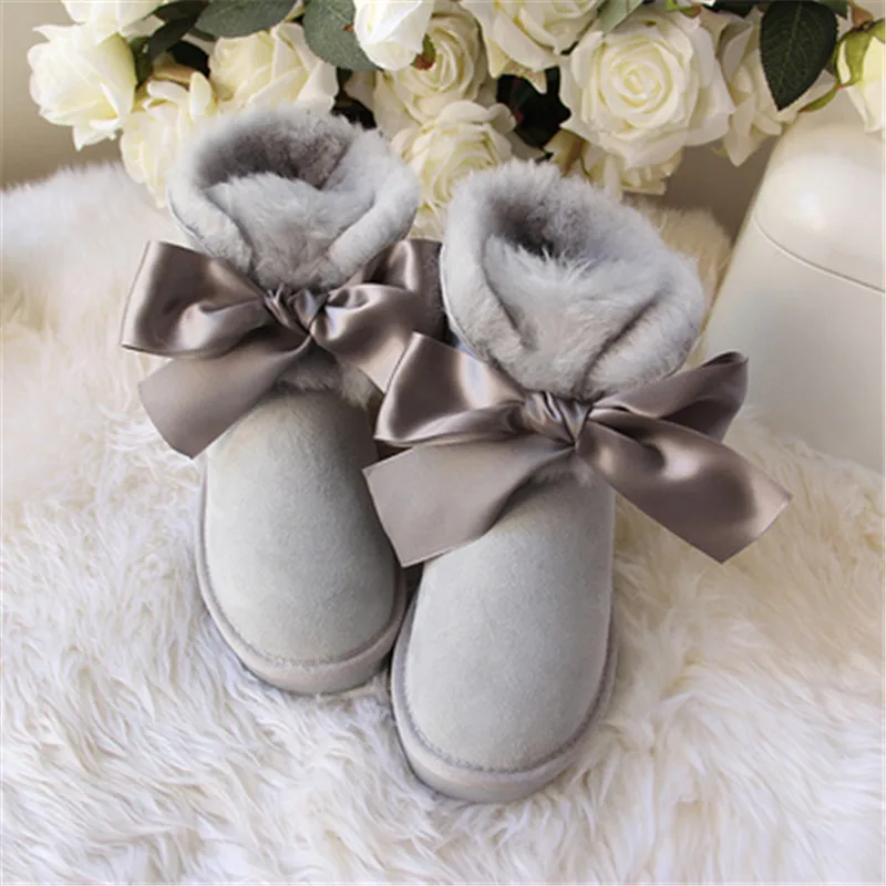 Top Quality Shoes Women 2020 Real Sheepskin Women's Winter Woman Snow Boots Genuine Sheepskin Women Boots Women Shoes