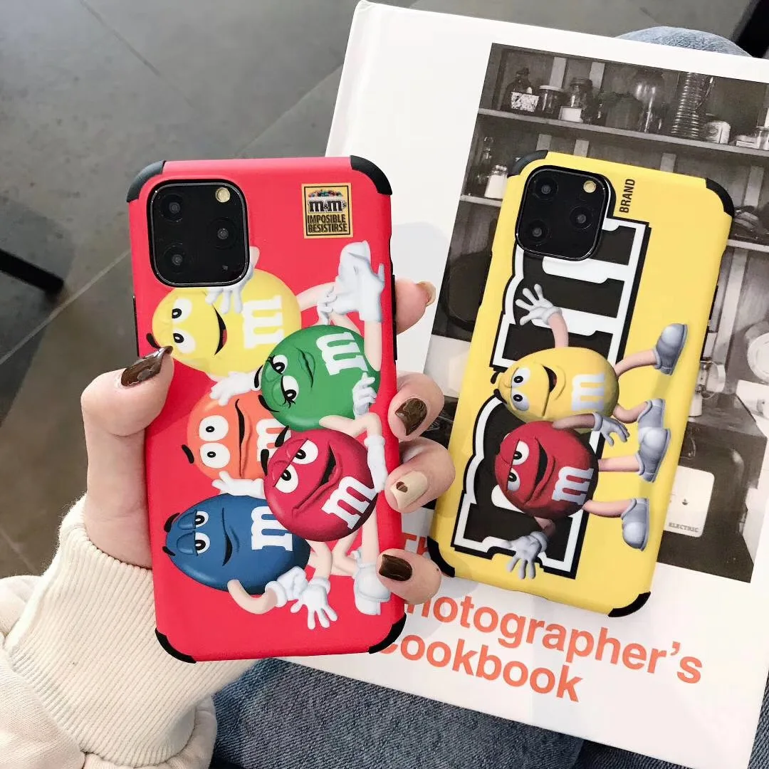 Забавный чехол для iPhone 11 Pro X XS Max Xr 7 8 6 S Plus, чехол для M& M