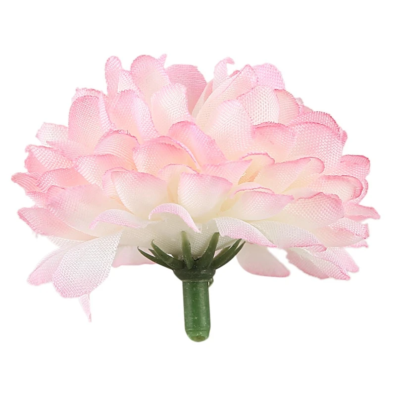 

30x Carnations Craft Artificial Flower Silk Spherical Heads Wedding Decor - Light Pink