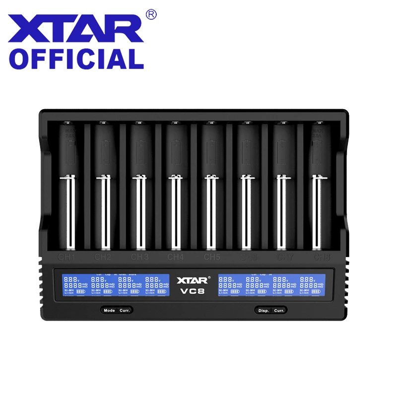 Зарядное устройство XTAR AAA AA VC8 VC4 VC4S с дисплеем зарядное для литий-ионных