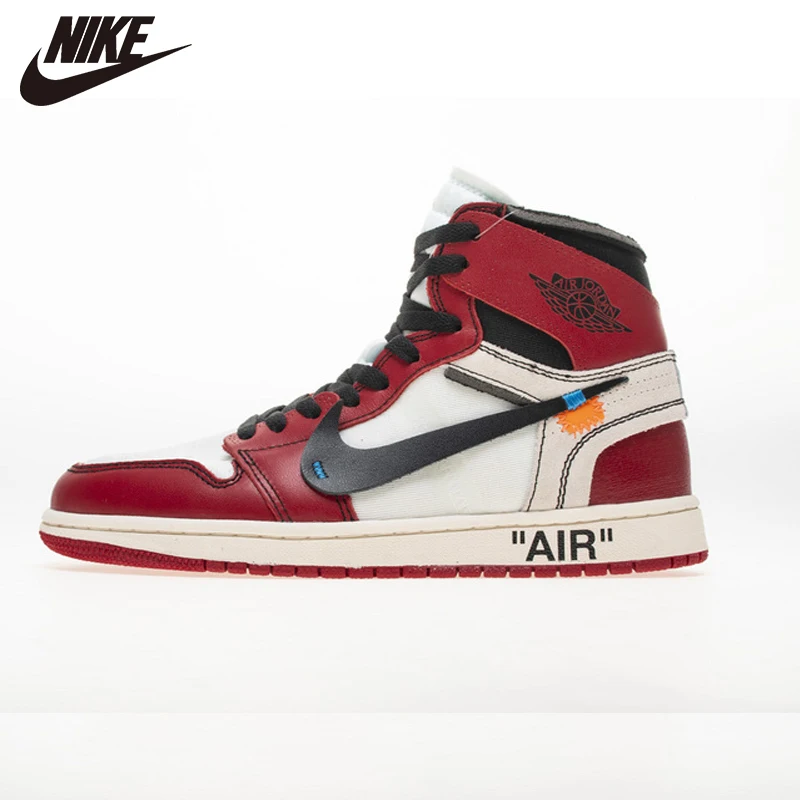 Nike zapatillas de baloncesto Air Jordan 1 para hombre, blancas, Air Jordan  1, Chicago, talla 40 46|Calzado de baloncesto| - AliExpress