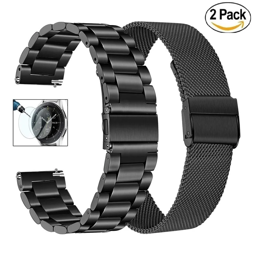 20mm Universal Milanese Loop Band for Samsung Gear Sport /Gear S2/Galaxy Watch 42mm Adjustable Stainless Steel Strap | Наручные часы