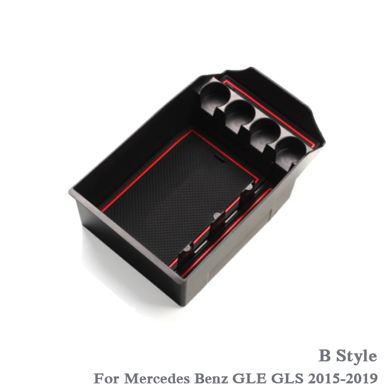 Для Mercedes Benz GLE GLS W167- Тюнинг машины с левым рулем Автомобильная Центральная консоль подлокотник ящик для хранения покрытие для интерьера - Название цвета: B