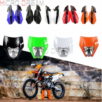 

5 Colors Motocross Headlight E-MARK Headlamp For KTM Enduro MX 7/8'' (22mm) or 1'' (28mm) Handguard Universal Hand Shield Kit