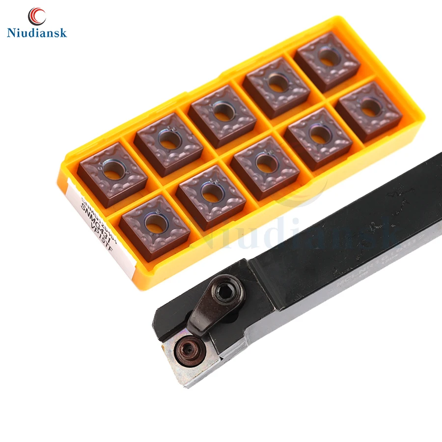 

10pcs SNMG1204 Square Carbide Inserts 1pc MSKNR2020K12 MSKNR2525M12 External Turning Tool Holder MSKNL Arbor CNC Lathe Tools Set