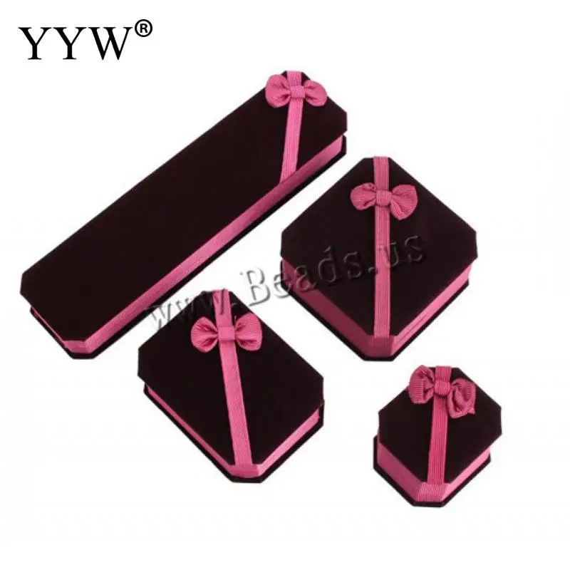 

Jewelry Display Box Set Bowknot Pink Black Fit Trendy Jewelry Packing Box For Necklace Bracelet Ring Pendant Gifts Box Women Men