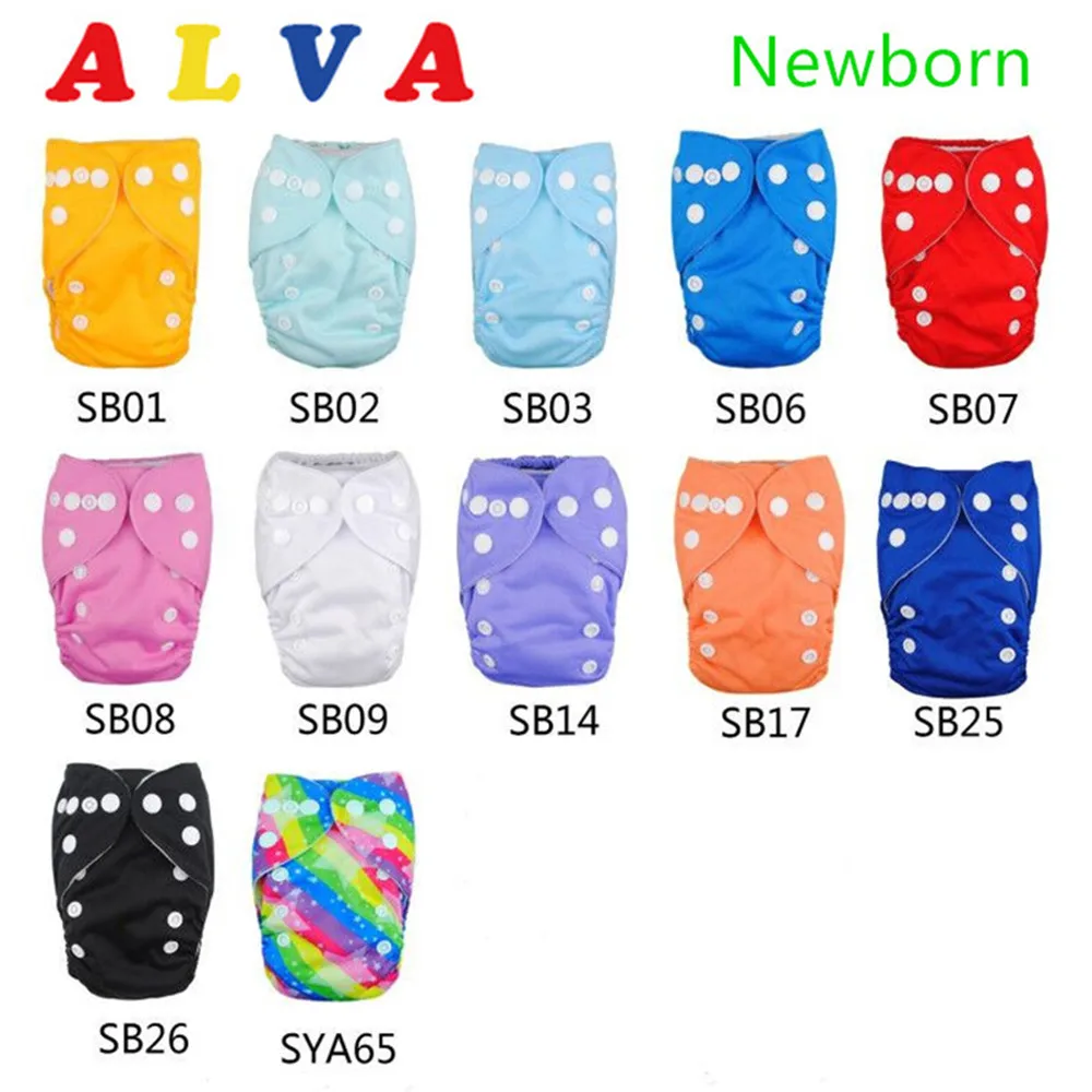 Cheap U Pick ALVA Washable Snaps Adjustable Newborn Diaper with 1pc Microfiber Insert 87qlwRQb