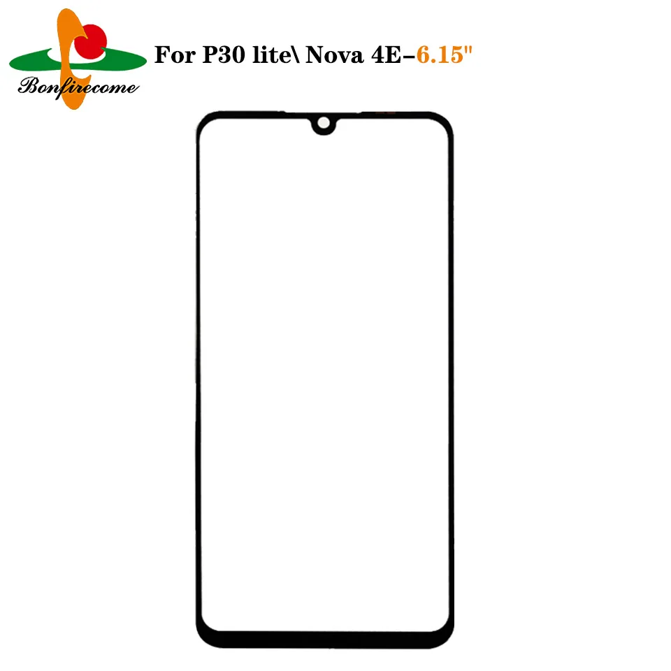 Touch Screen Glass For Huawei P30 Lite MAR-LX1A Nova 4E LCD Display Panel Front Outer Glass Lens Replacement