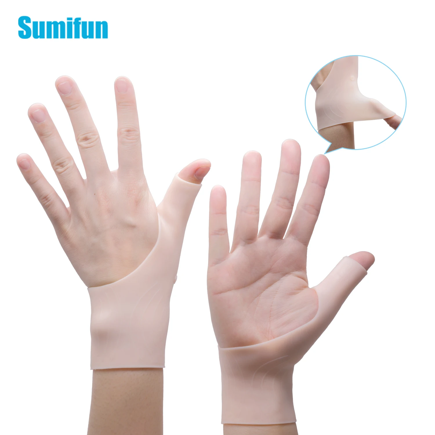 

2Pcs Silicone Hand Protection Fingers Hallux Valgus Orthopedic Straightener Wrist Thumb Hand Wrist Tenosynovitis Health Care