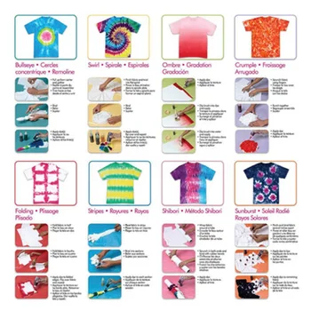 

12pcs Tulip One Step Tie Dye Kit Vibrant Fabric Textile Permanent Paint Colors Just Add Water To Activate