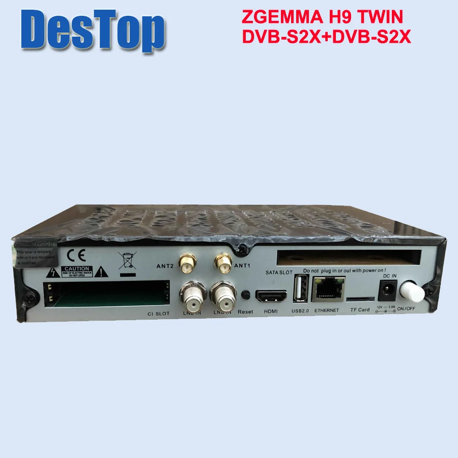 ZGEMMA H9 Твин 4K UHD приемник с 2* DVB-S2X многопотоковым тюнером с 2* CI+ и внутренним Wifi 8 ГБ EMMC FLASH/1 ГБ DDR3 памяти