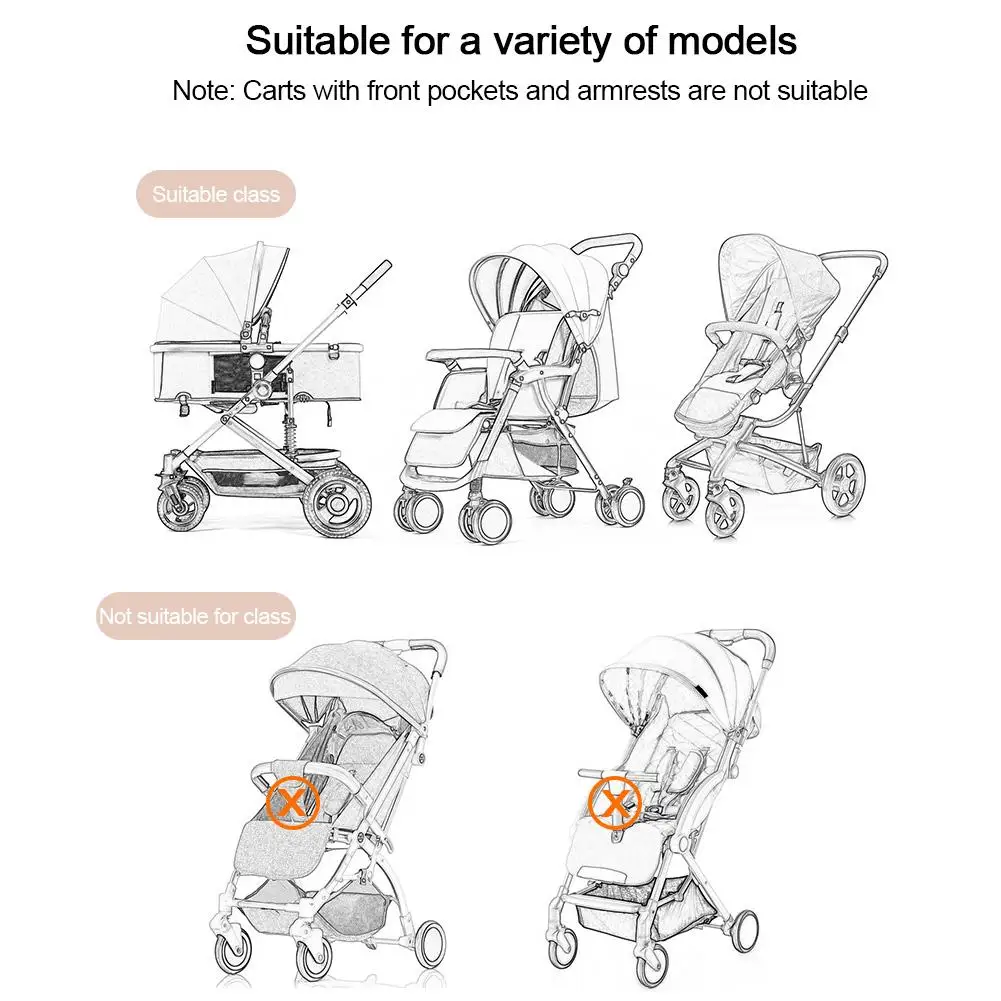 Universal Baby Sleeping Bag Winter Warm Stroller Footmuff Thickened Fleece-lined Sleepsack Windproof Baby Carriage Cushion