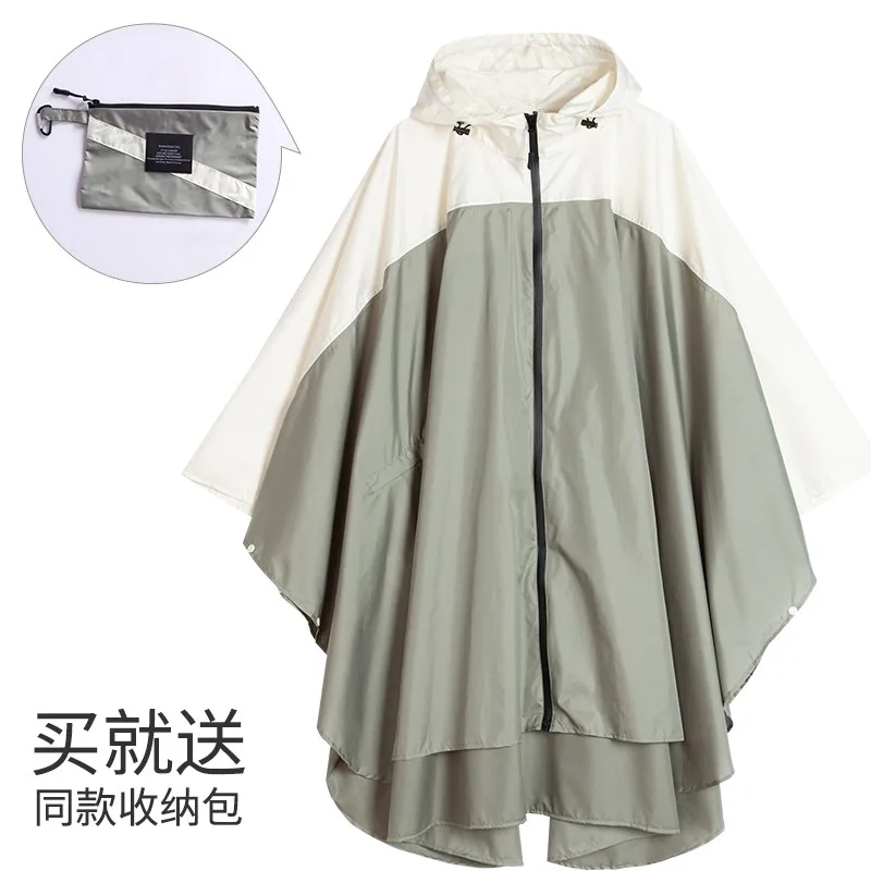 Light green beige Женская мода плащ непромокаемые дождевики = пончо плащ с капюшоном для пеших прогулок освещение для скалолазания и туристическая ветровка - Цвет: Light green beige