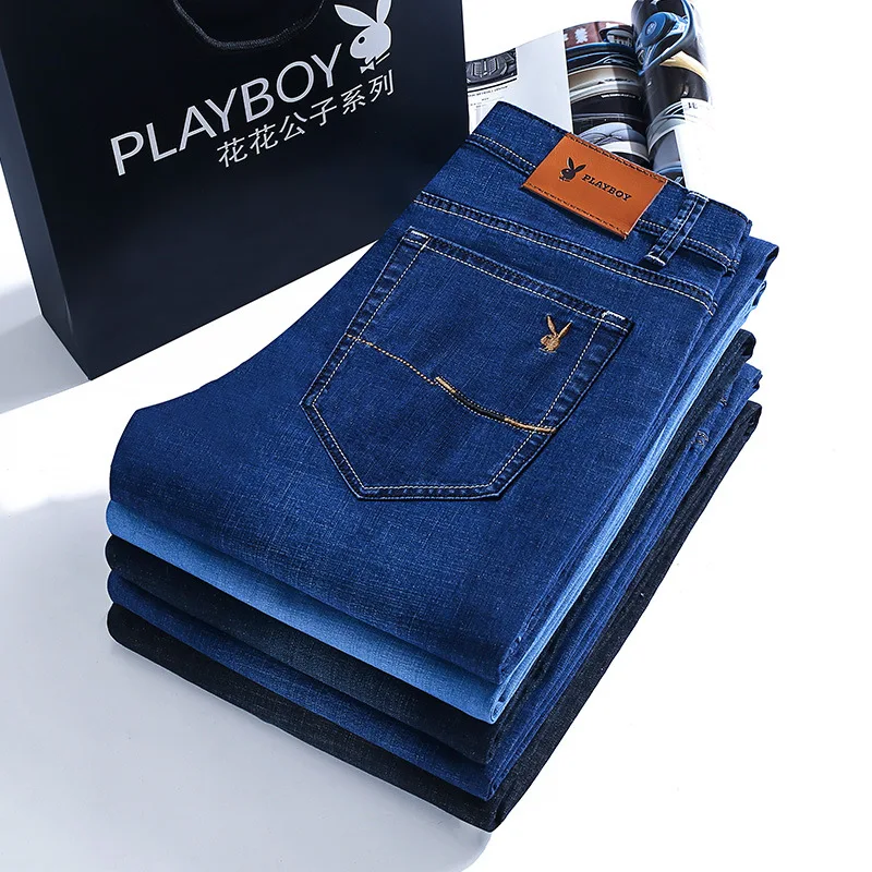 

Playboy vip MEN'S Jeans Spring And Summer New Style 2019 Men'S Wear Loose Straight Business Elasticity MEN'S Trousers