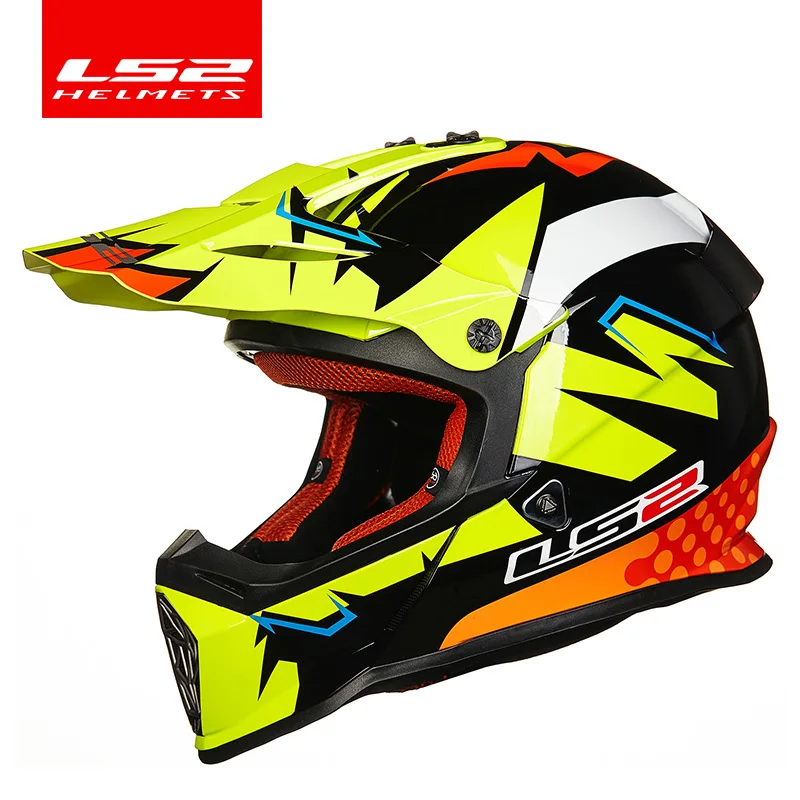 LS2 MX437 шлем Внедорожный гоночный шлем casco capacetes atv dirt bike шлем без козырька - Цвет: 3