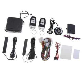 

1 Set DC12V Car Alarm One Start Stop Engine Push Button Remote Starter