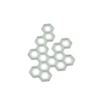 

Hexagon DIY Metal Cutting Dies Stencil Scrapbooking Album Stamp Paper Card Art Crafts Decor N1HA