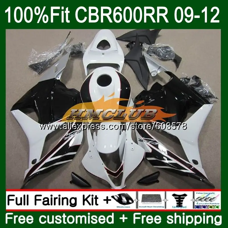 Литые изделия для Honda CBR600RR 2009 2010 2011 2012 75CL. 18 Белый Черный CBR 600 RR CBR 600 RR CBR 600 RR 600 F5 09, 10, 11, 12, обтекатели