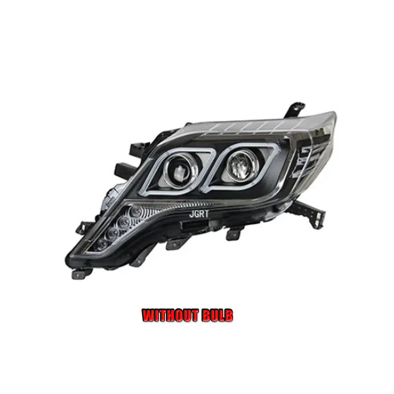 without bulb version Автомобильный стиль светодиодный фары для Toyota prado 2013- для prado Головной фонарь светодиодный DRL Объектив двойной луч H7 HID Xenon bi xenon объектив - Цвет: without bulb version