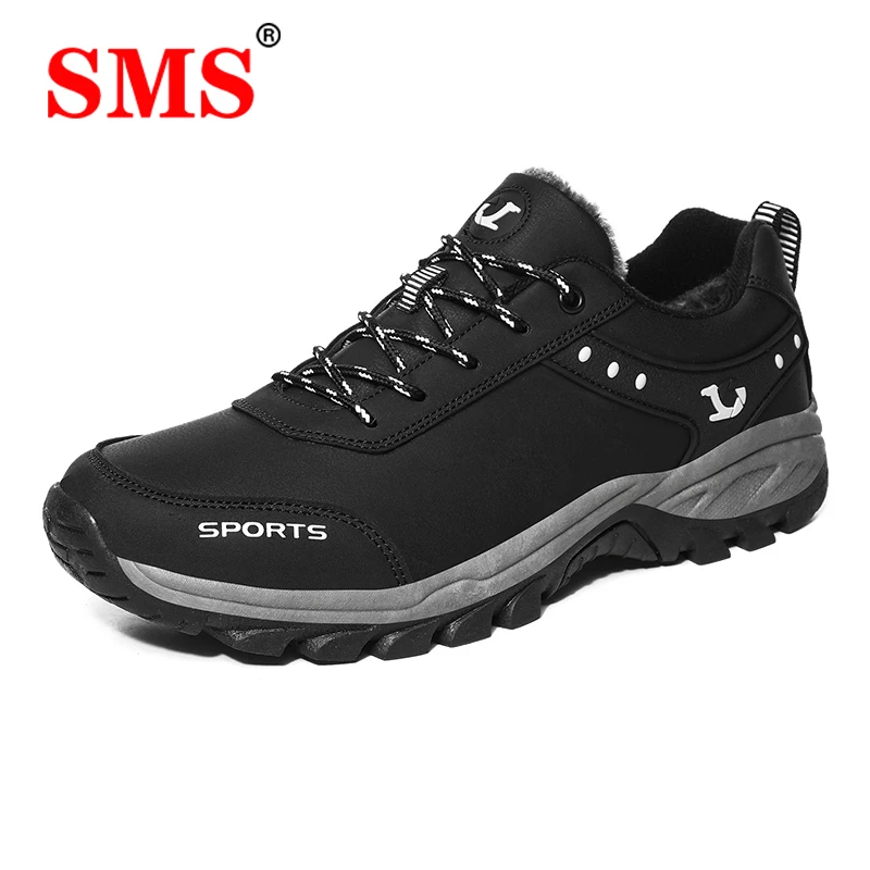 SMS High Quality Men Hiking Shoes Lace Up Men Sport Shoes Outdoor Trekking Sneakers Mountain Shoes Climbing Sports Shoes