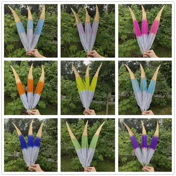 

Wholesale 100pcs Beautiful Natural Silver Pheasant Feathers 45-50cm/18-20inches Stage Performances Decoration