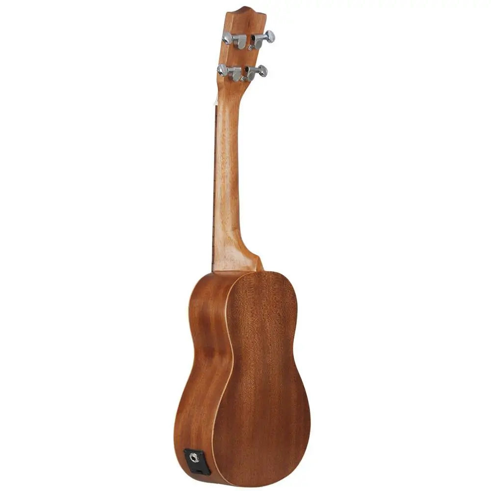 IRIN 24inch Ukulele Sapele Wood Hollow Carved with LCD EQ Tuning Display Capo Strings Strap Musical Instrument