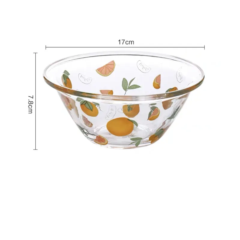 Heat Resistant Transparent Glass Flower Noodle Dessert Bowl Kitchen Salad  Cereal Soup Bowl Microwave Oven Restaurant Tableware - Bowls - AliExpress