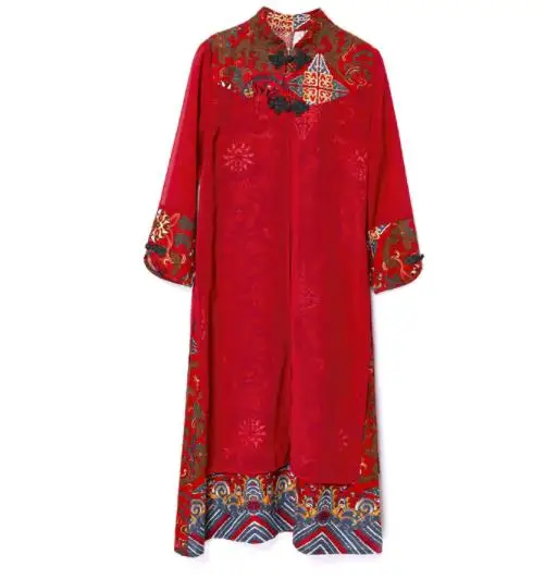 Новое шифоновый Чонсам Qipao винтажное платье для дам