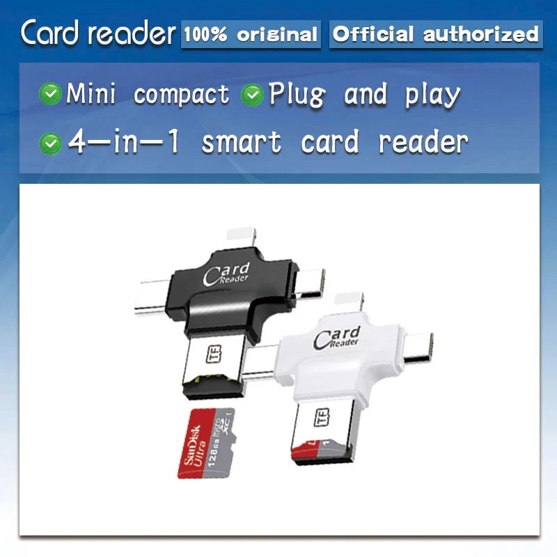 4 в 1 двойной флеш-накопитель sandisk 32 Гб 64 ГБ Флэшка OTG USB флэш-накопитель для iPhone 5/5S/5c/6/6 Plus/7/ipad OTG кард-считывающая ручка накопитель 16 Гб