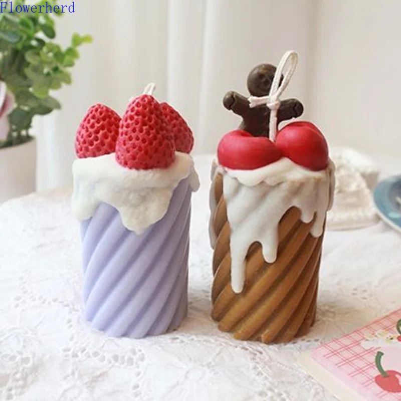DIY Handmade Candle Mold Rotating Cylindrical Scented Plastic Acrylic Making Kit Resin Fondant Cake | Дом и сад