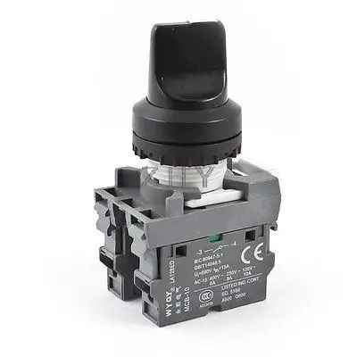690V 15A DPST 2NO самоблокирующийся 3 положения управления поворотный переключатель
